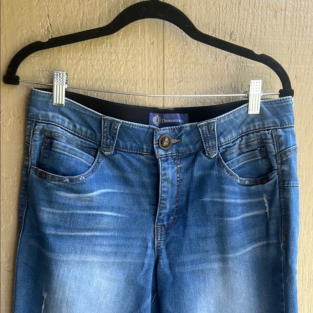 Democracy “Ab”solution Stretch Classic Blue Denim Jeans Size 10 - Picture 5 of 10